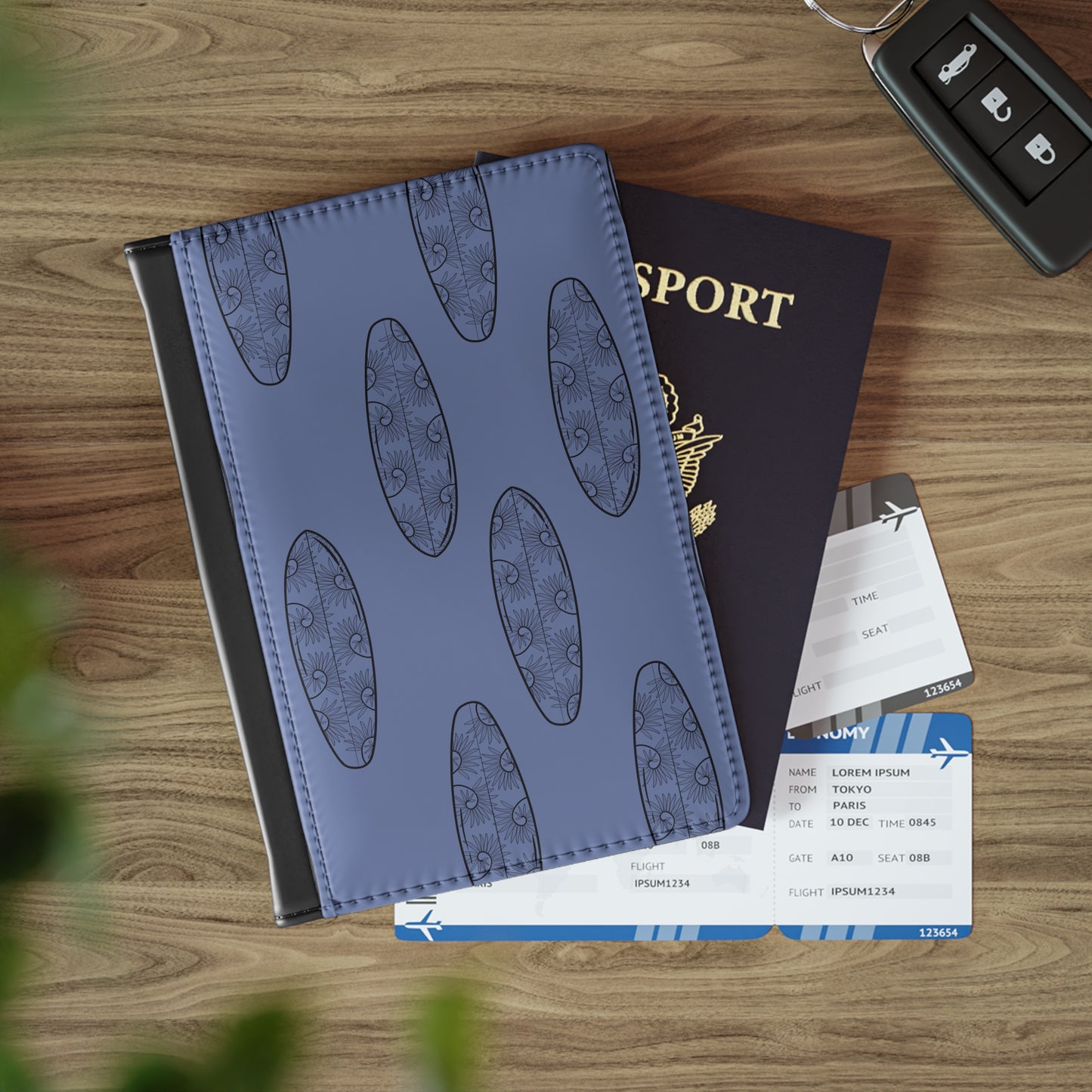 Retro Surfboard Passport Cover