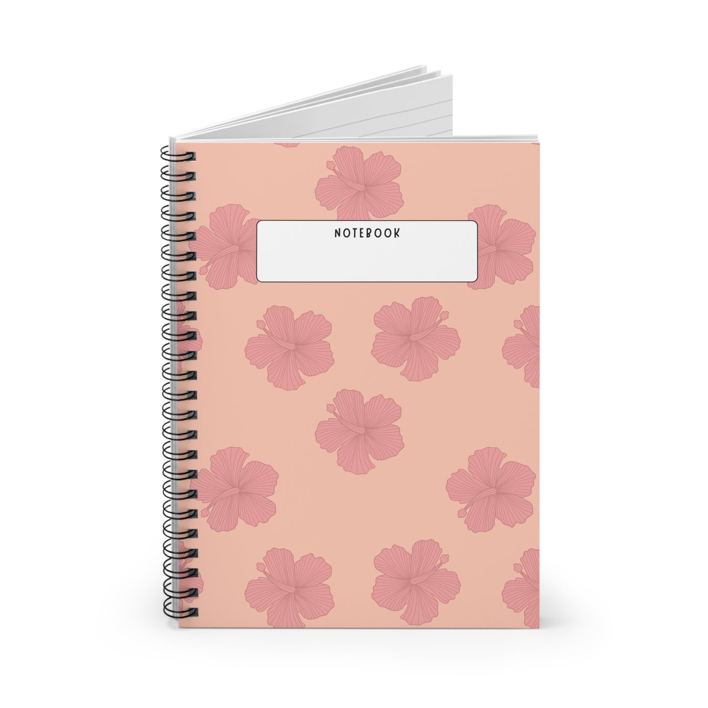 Hibiscus Pattern Spiral Notebook