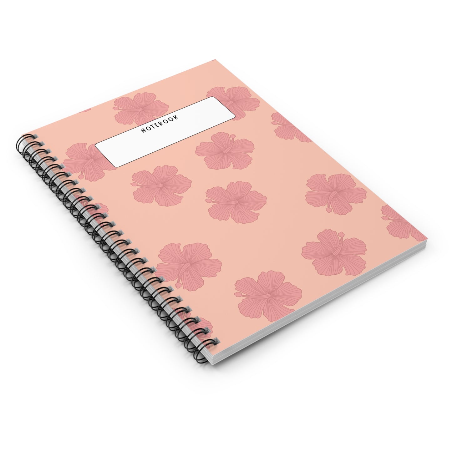 Hibiscus Pattern Spiral Notebook