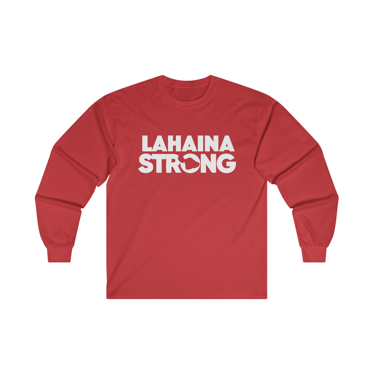 Lahaina Strong Longsleeve Tee-Red