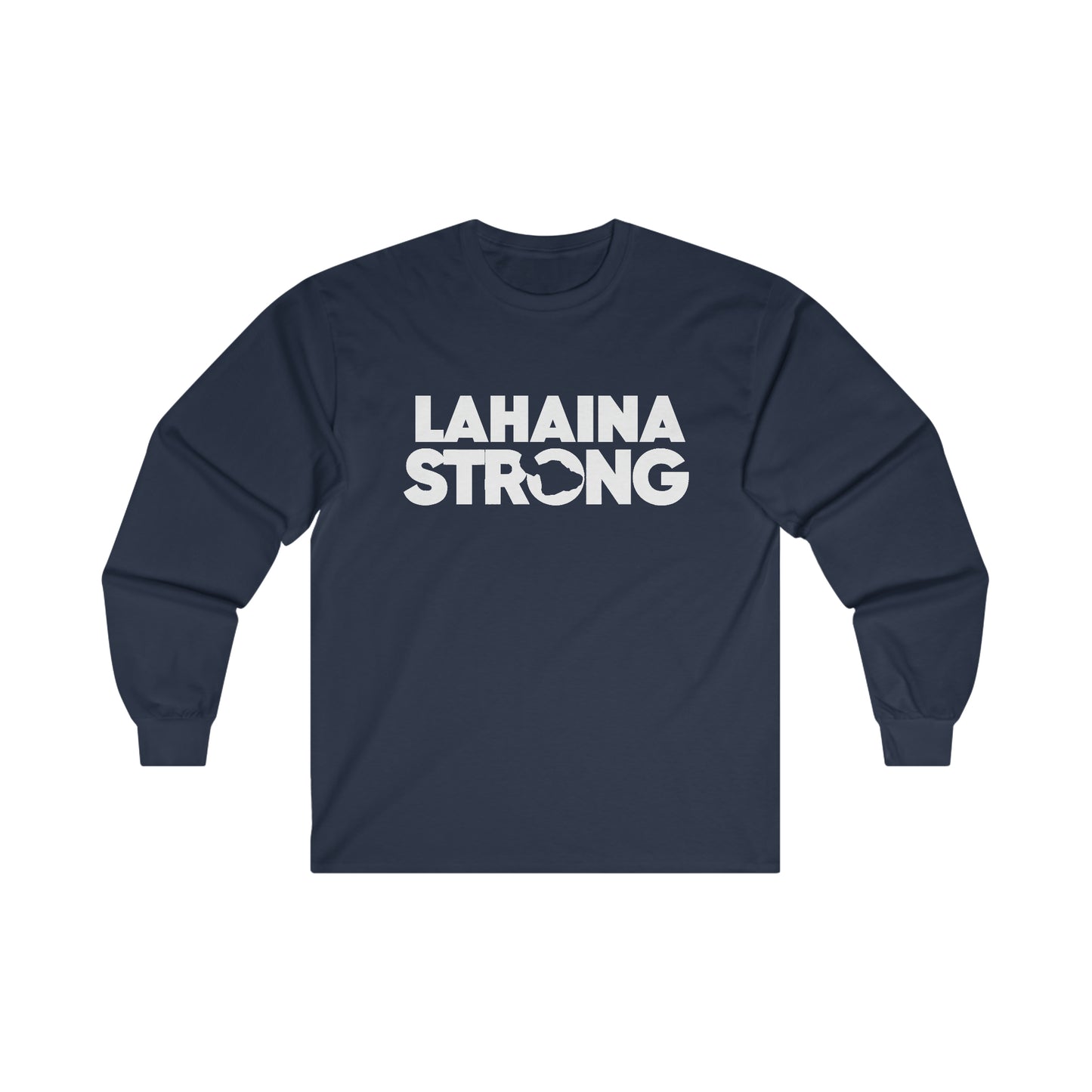 Lahaina Strong Longsleeve Tee-Navy