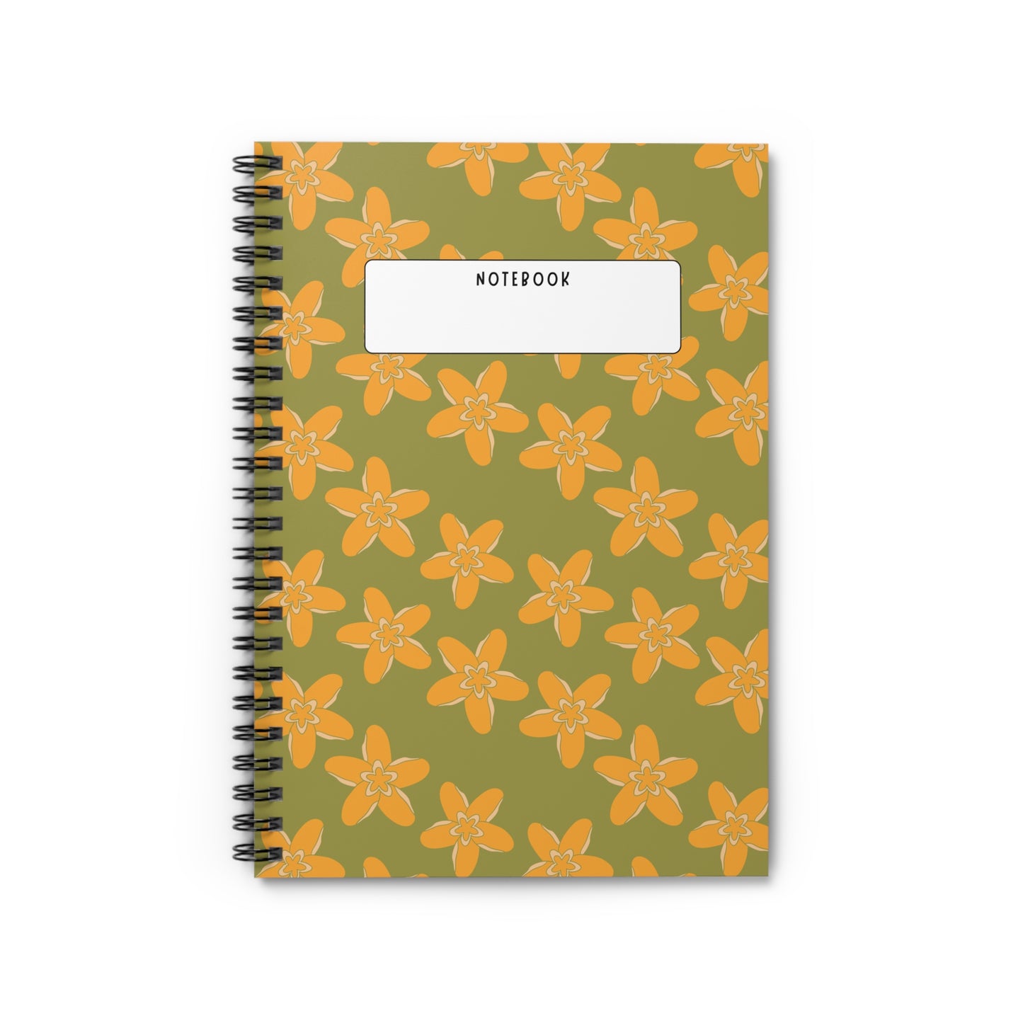 Retro Plumeria Spiral Notebook