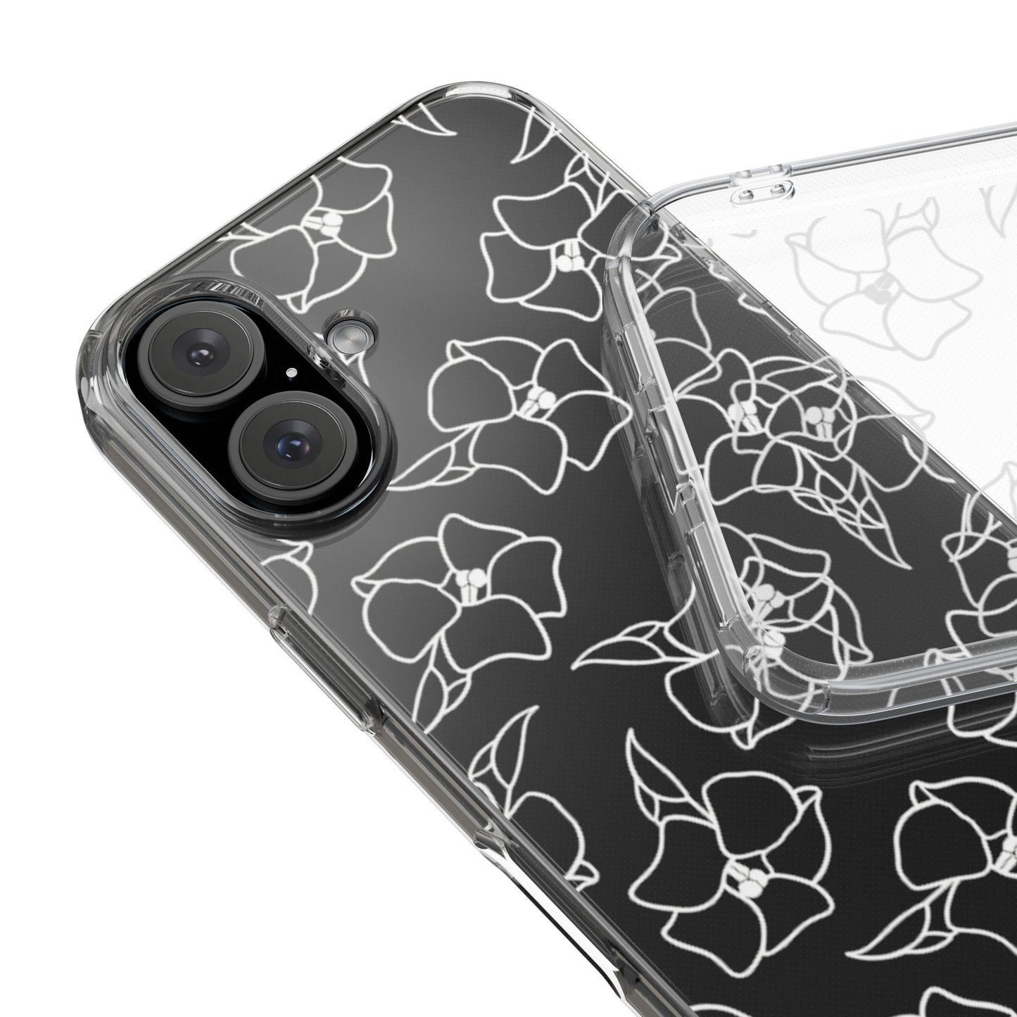 Single Puakenikeni Flower Clear Cases