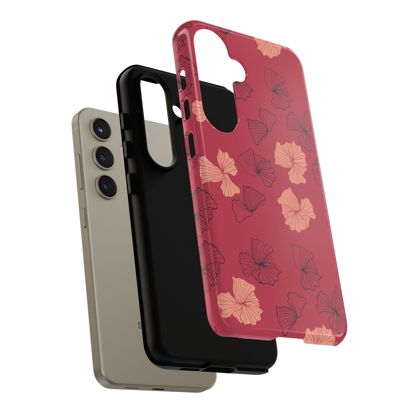 Hibiscus Phone Case Pink for Samsung