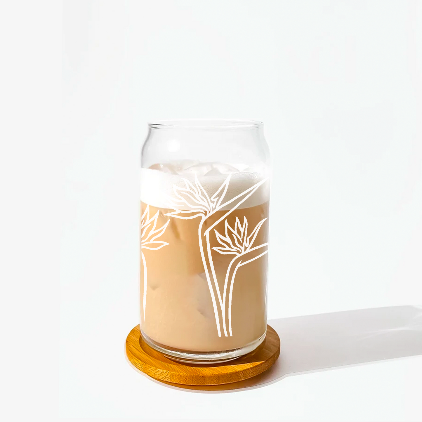 Large Bird of Paradise Glass Can Cups