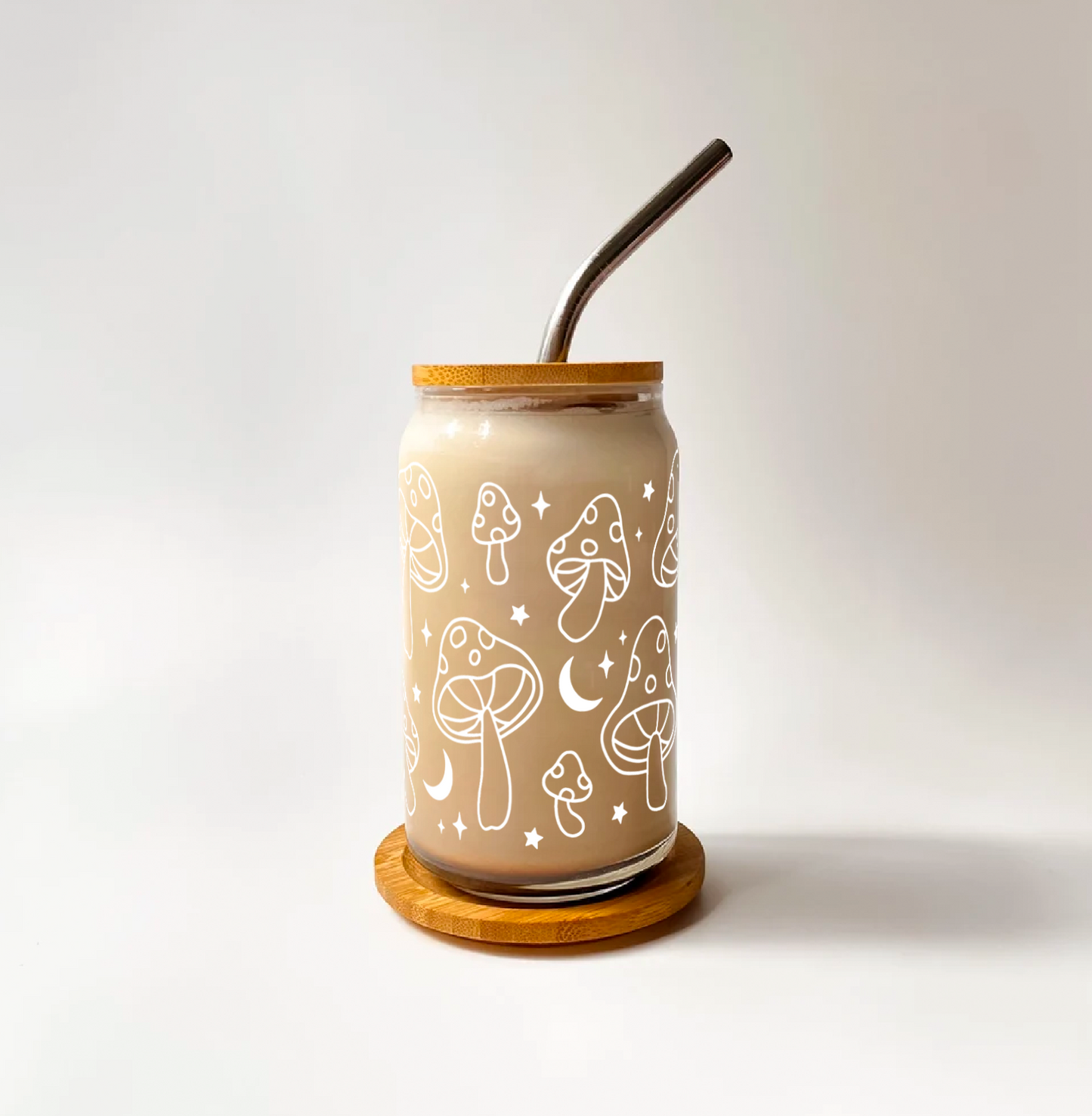 Mushroom Glass Can Cup