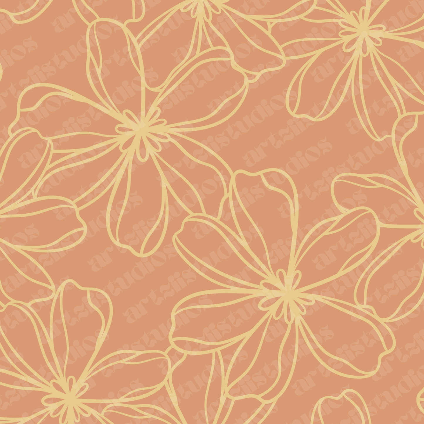 Doodle Flower Surface Pattern