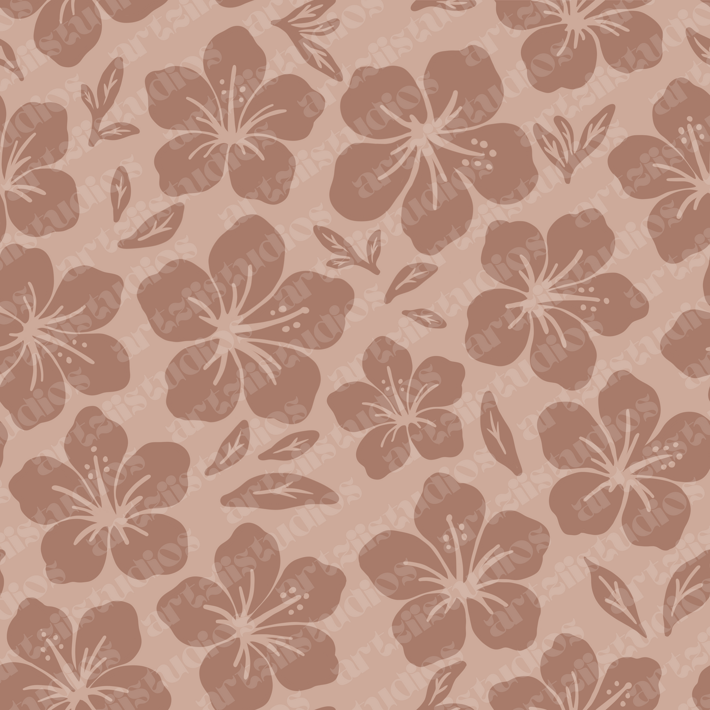 Hibiscus Frenzy Surface Pattern