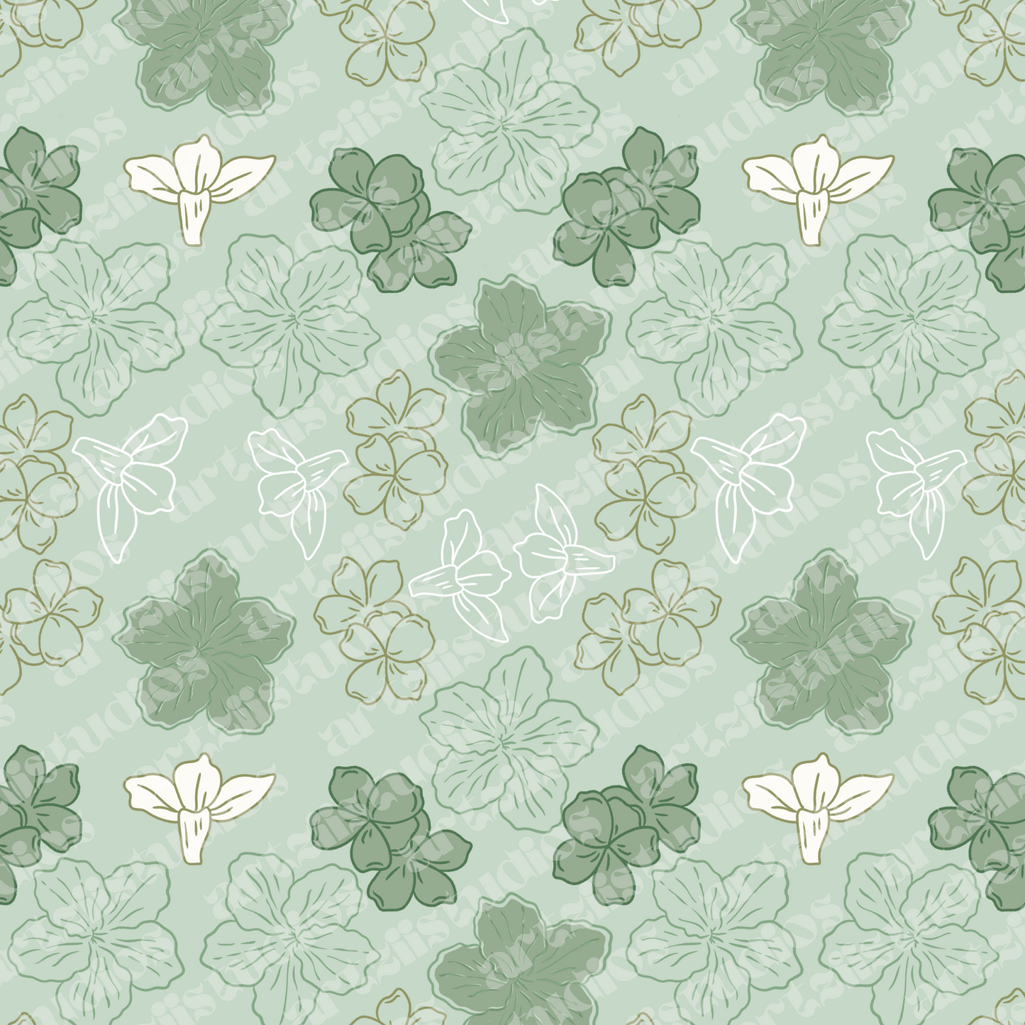 Geiger Tree Flower Surface Pattern