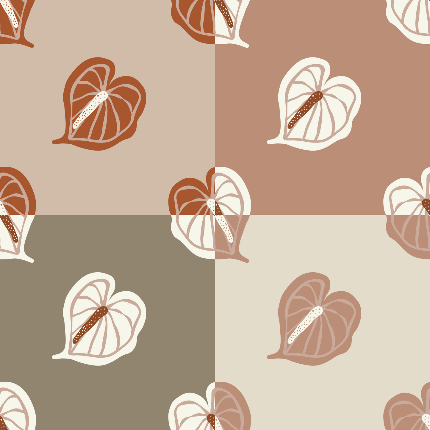 Natural Anthurium Repeat Surface Pattern