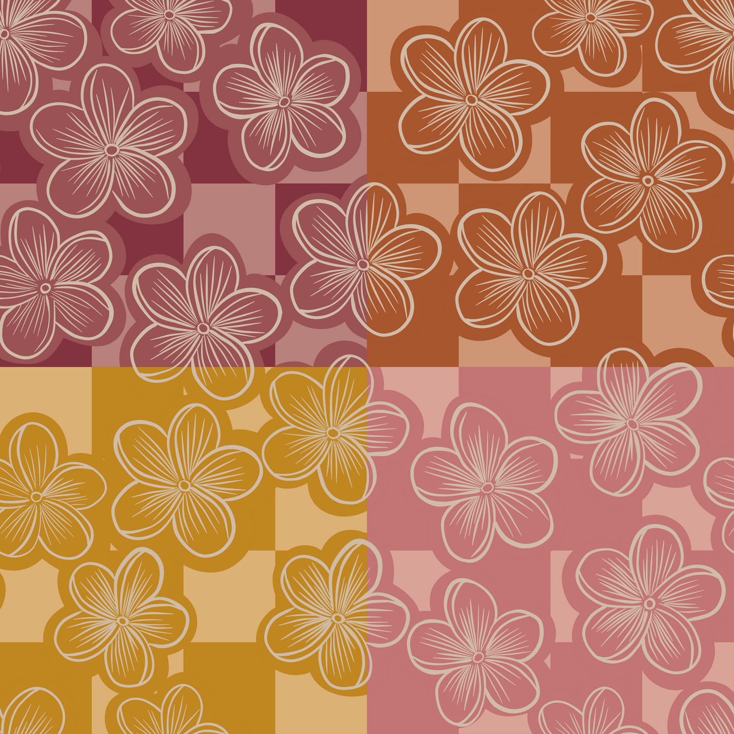 Checkered Flower Exclusive Pattern