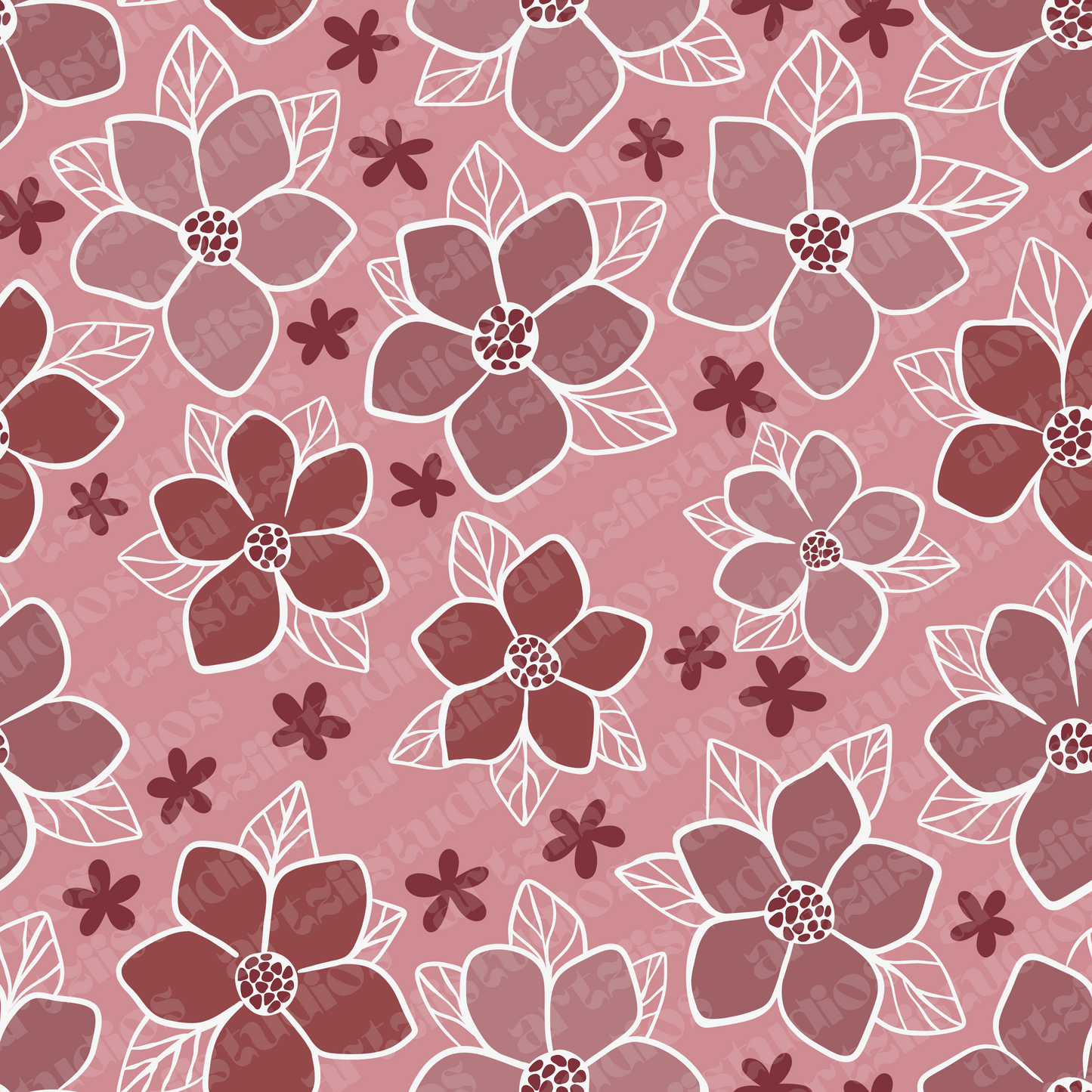 Blush Bloom Repeat Surface Pattern