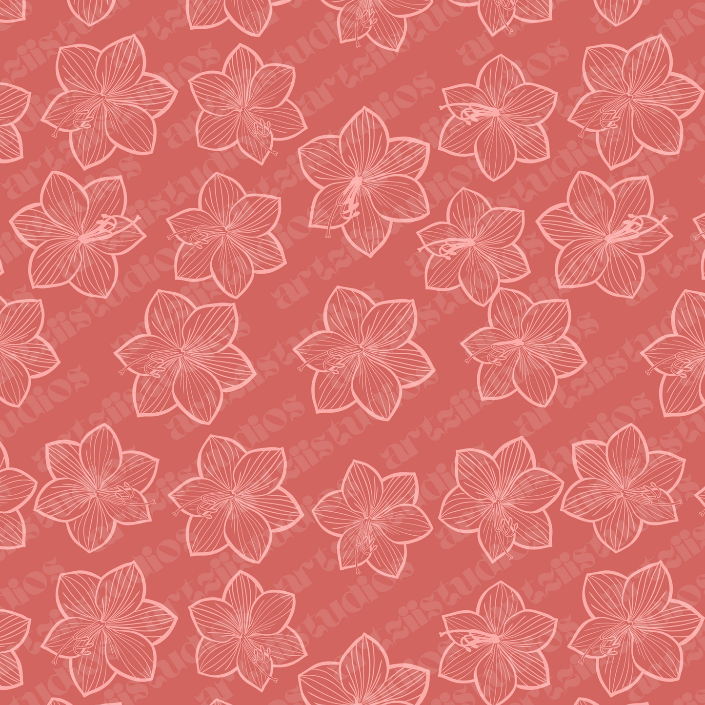 Simple Orchid Repeat Surface Pattern