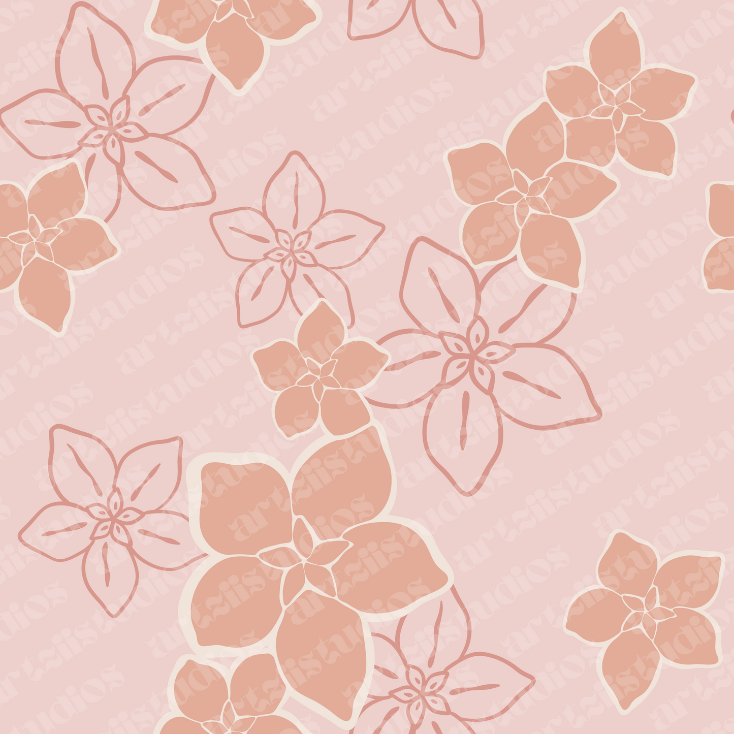 Pretty Stephanotis Repeat Surface Pattern