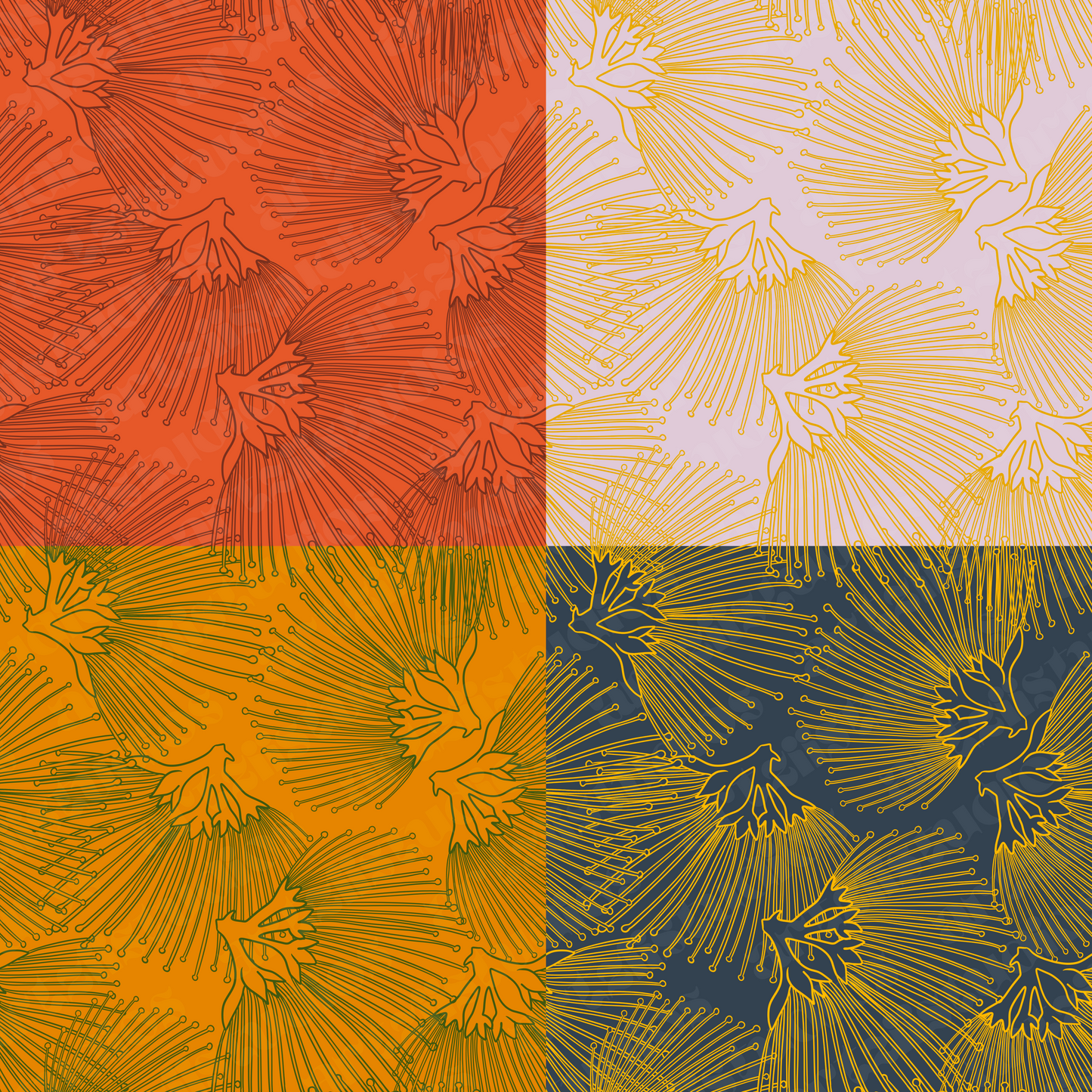 Exclusive Ohia Lehua Repeat Surface Pattern for Farren