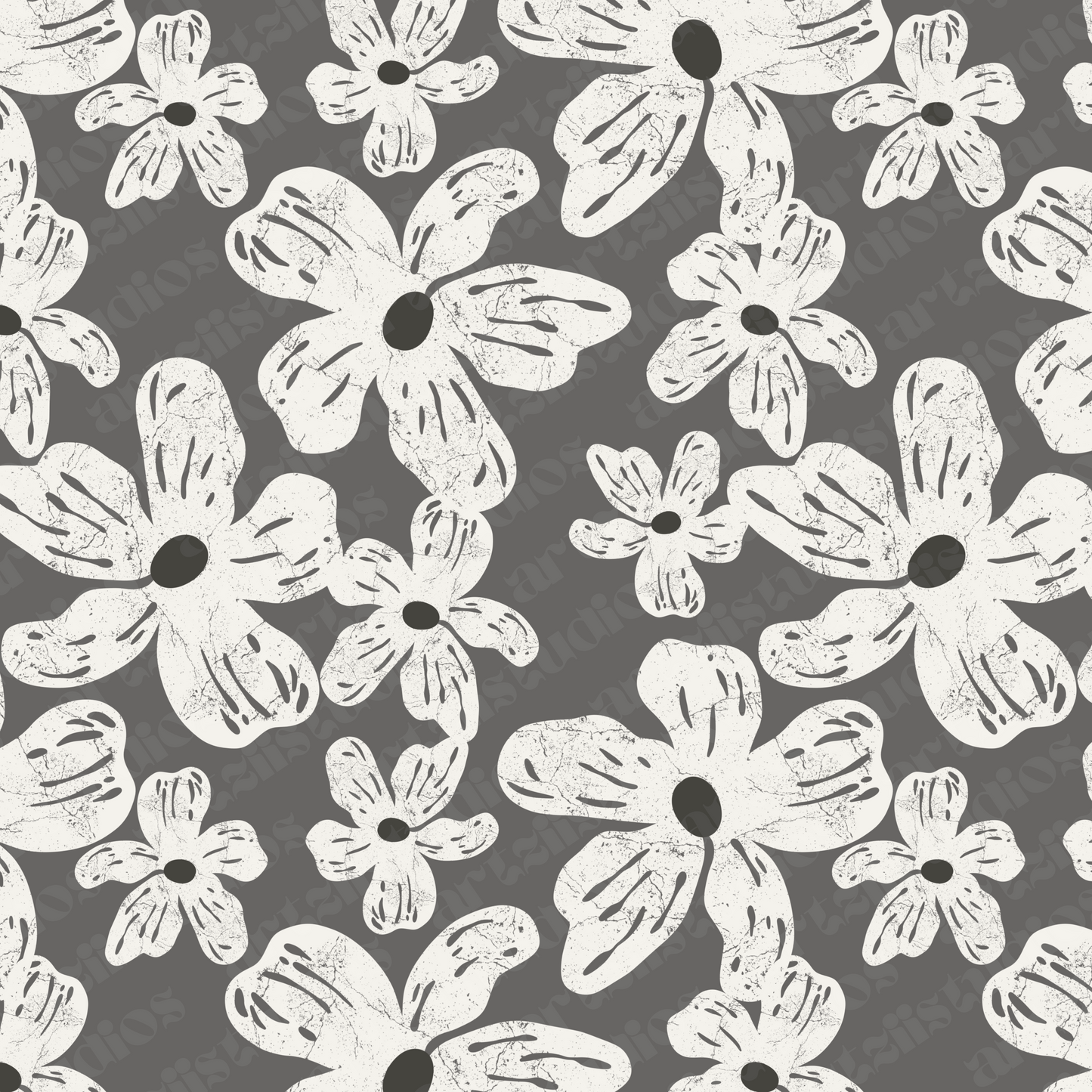 Abstract Flower Repeat Surface Pattern