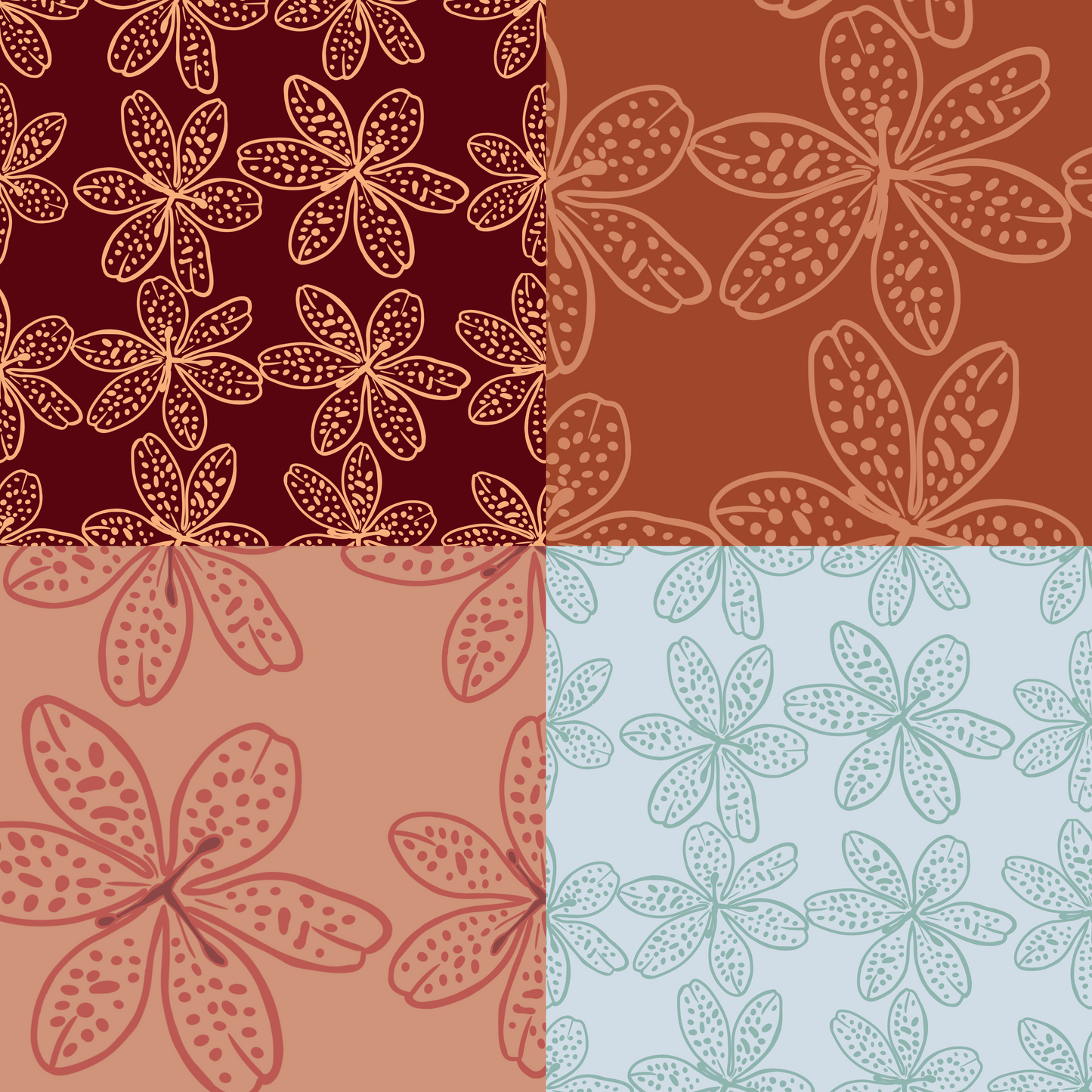 Tiger Lily Repeat Surface Pattern