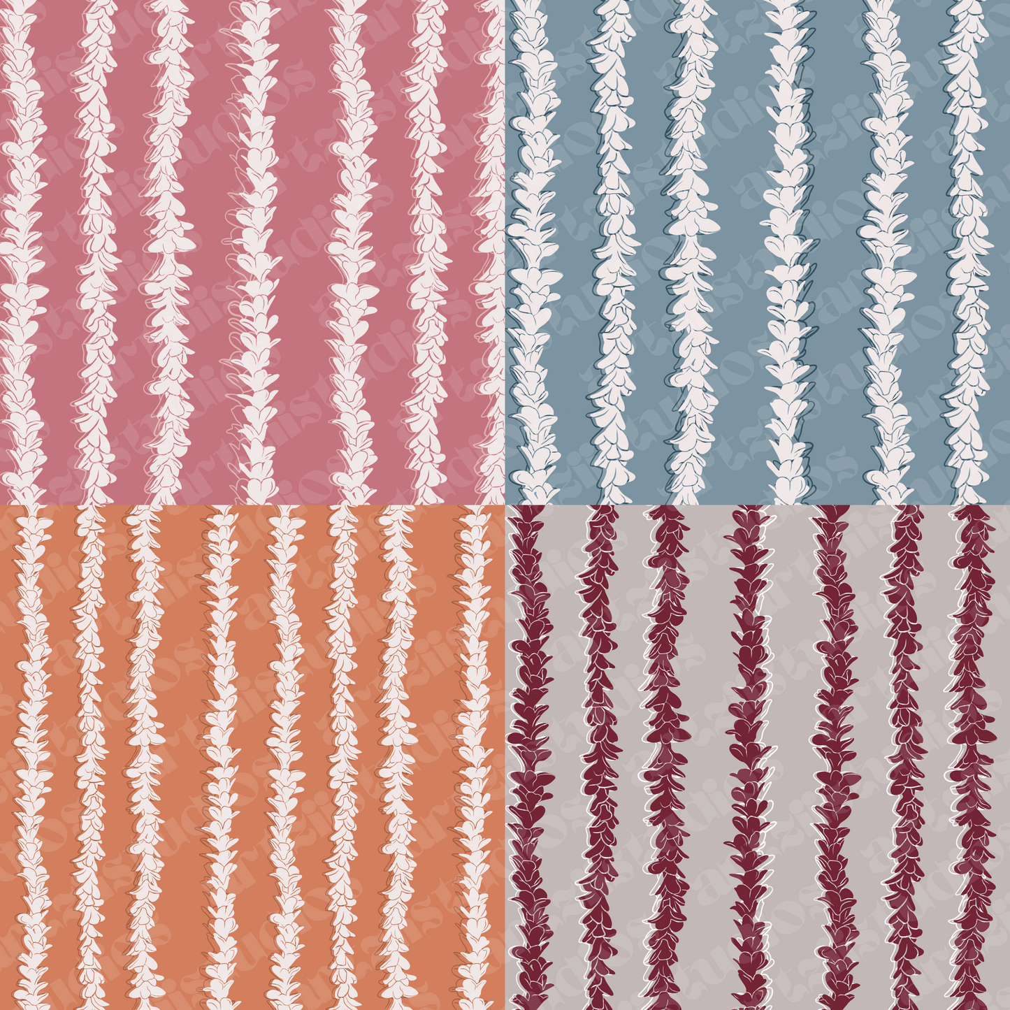 Pua Melia Lei Luster Current Surface Pattern