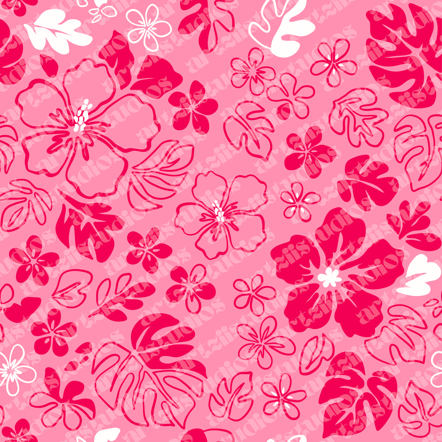 Tropical Doodles Repeat Surface Pattern