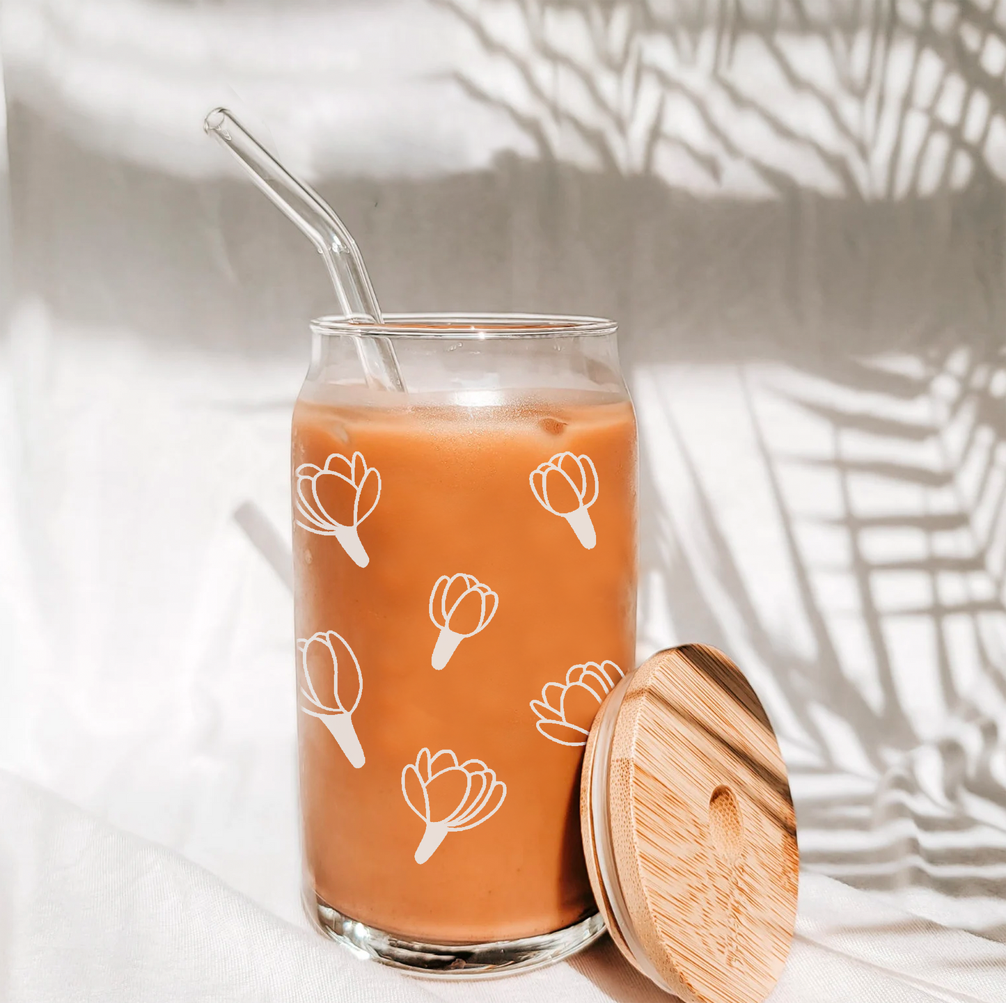 Mini Pikake Glass Can Cup