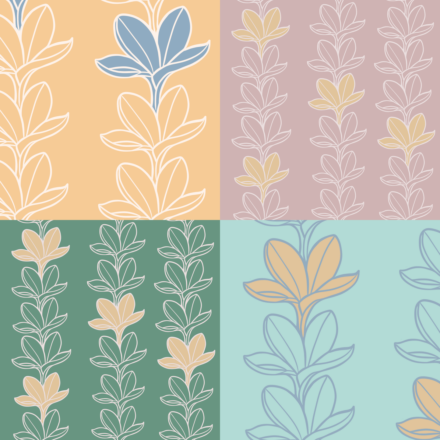 Plumeria Lei Repeat Surface Pattern