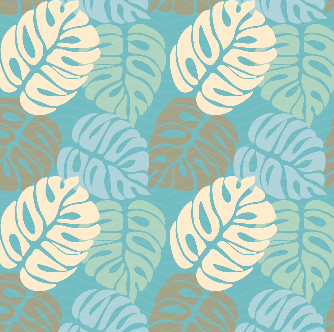Bright Monsterra Surface Pattern