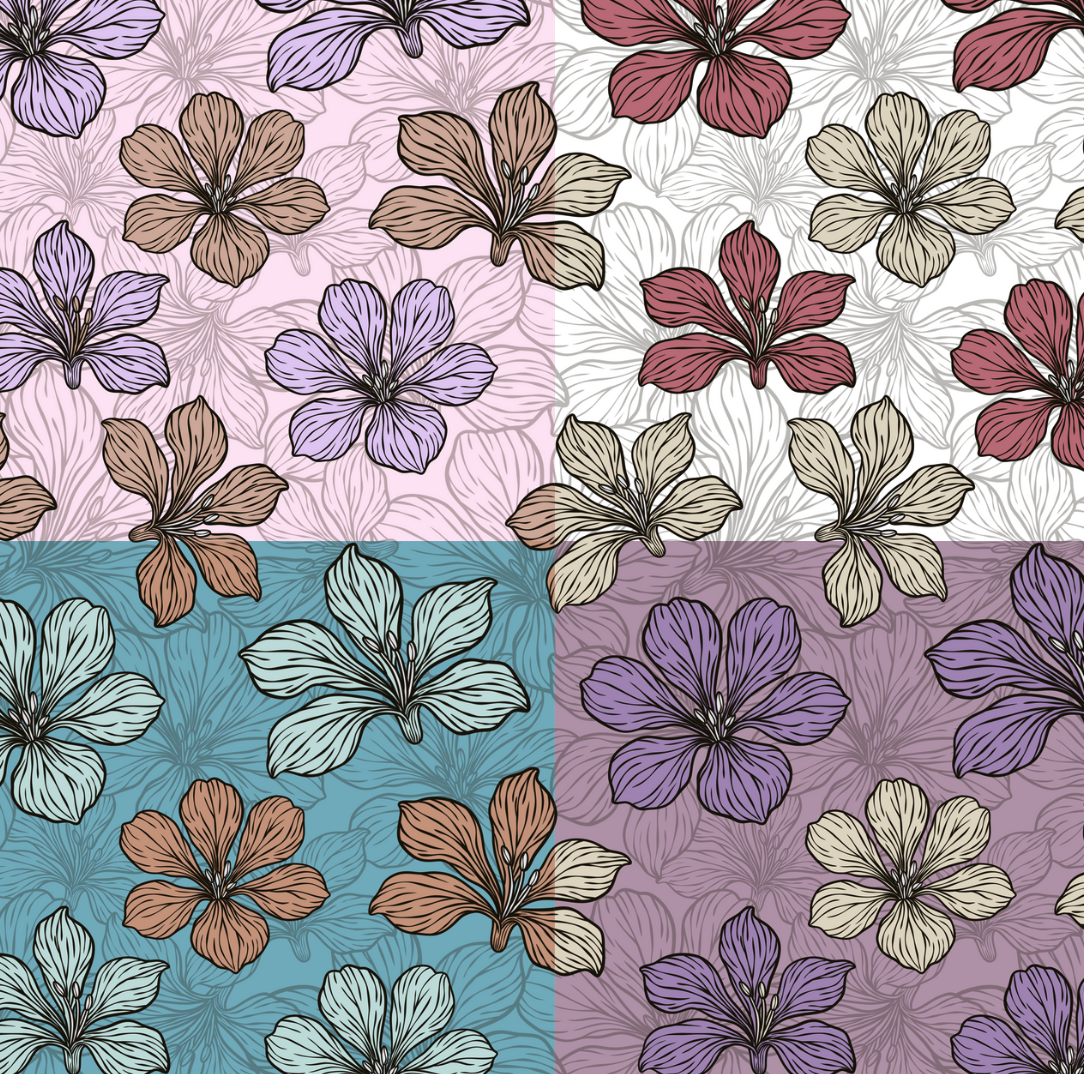 Faded Botanica Repeat Surface Pattern