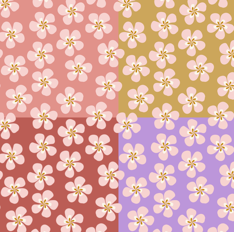 Groovy Hibiscus 2 Surface Pattern