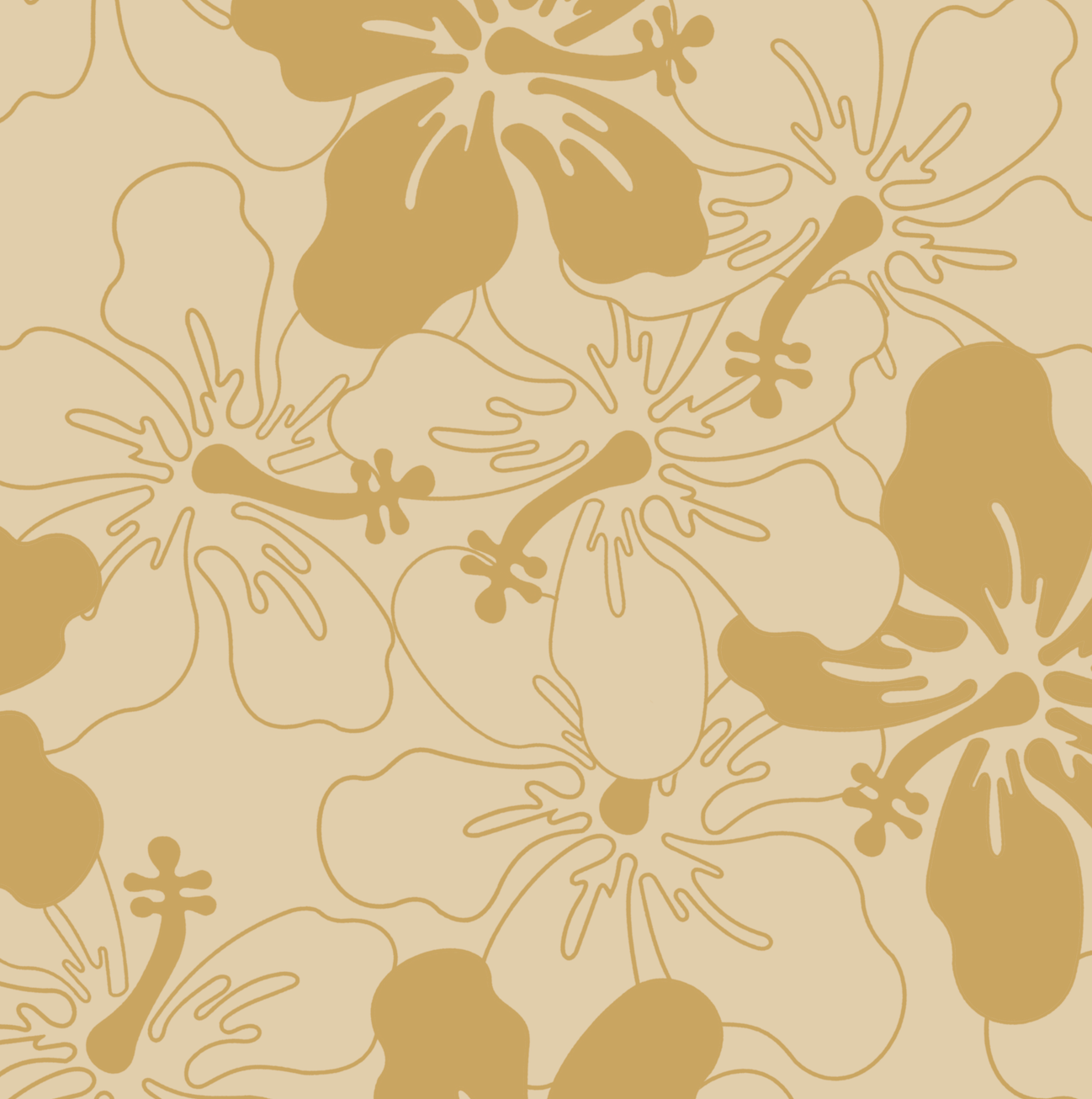 Groovy Hibiscus 3 Surface Pattern