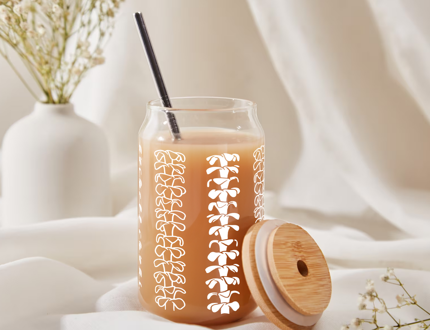 Puakenikeni Lei Glass Can Cup