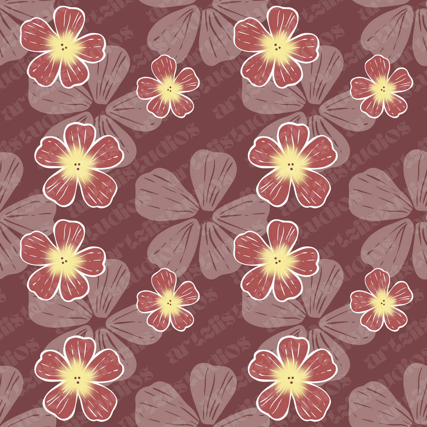 Playful Hau Flower Surface Pattern