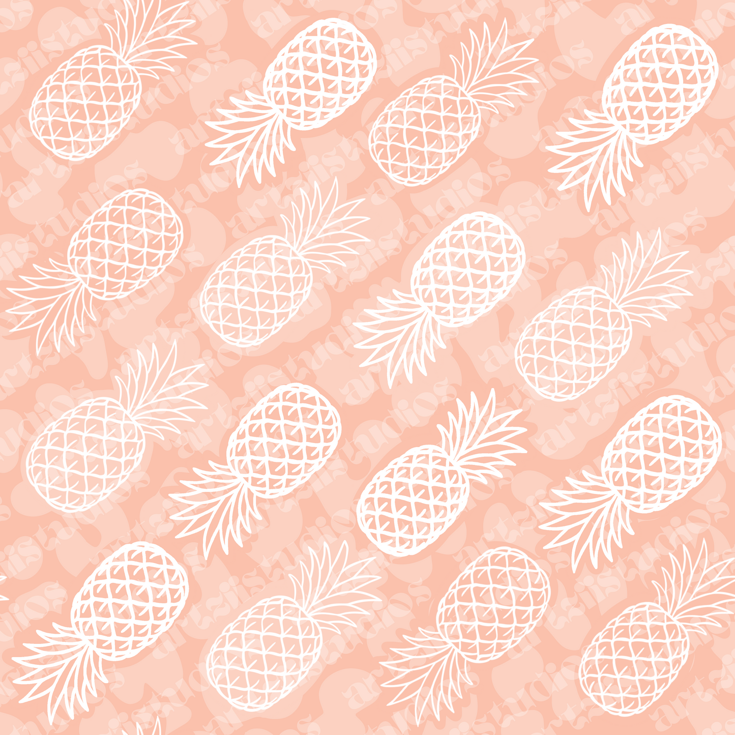 Groovy Pineapple Repeat Surface Pattern
