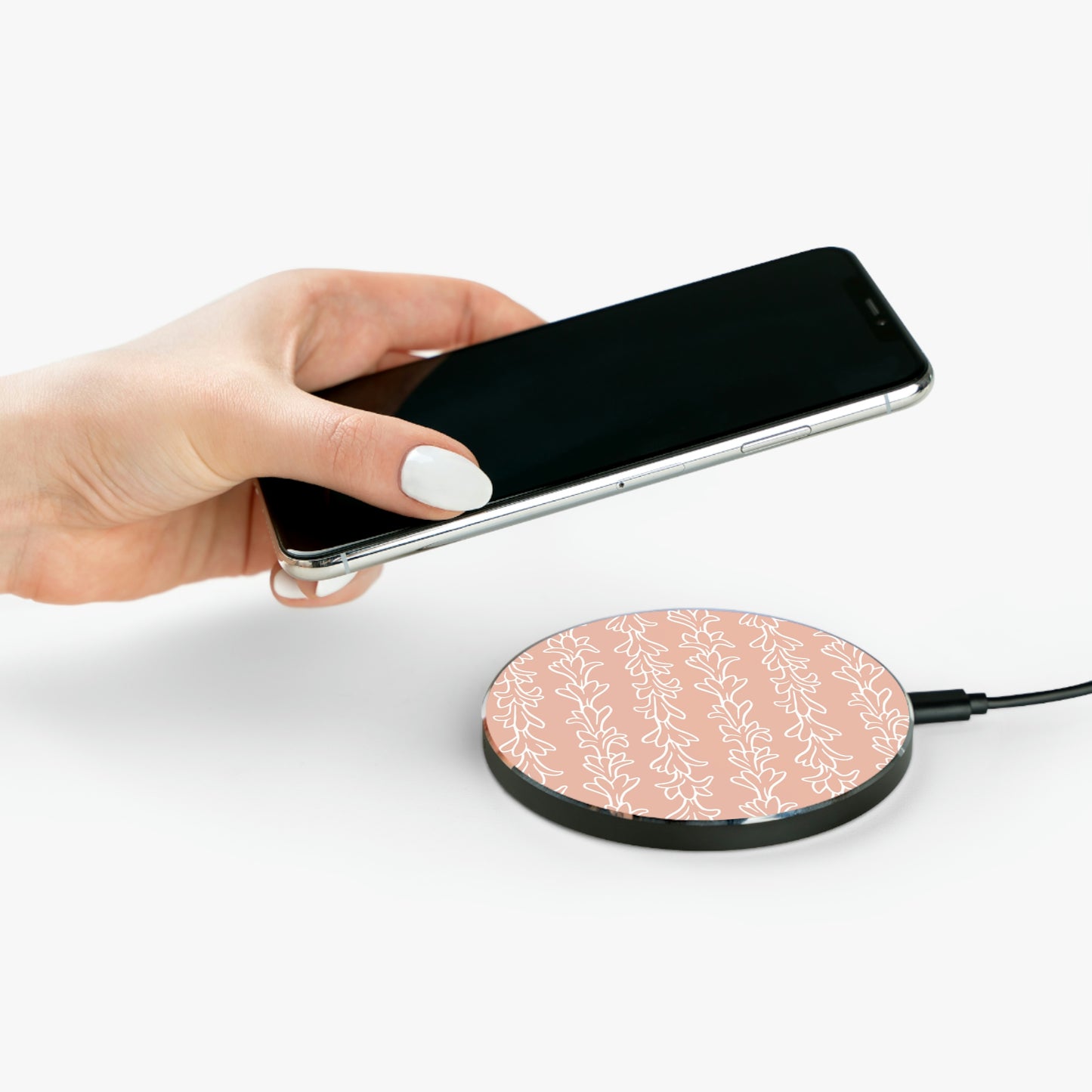 Tuberose Lei Wireless Charger-Pink