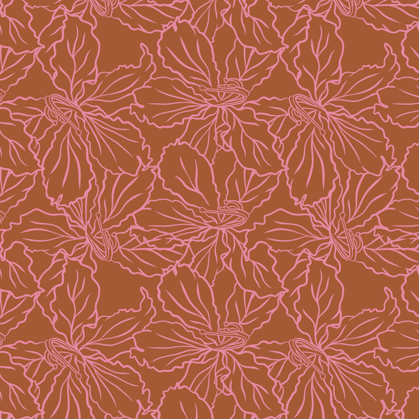 Summer Hong Kong Orchid Repeat Surface Pattern