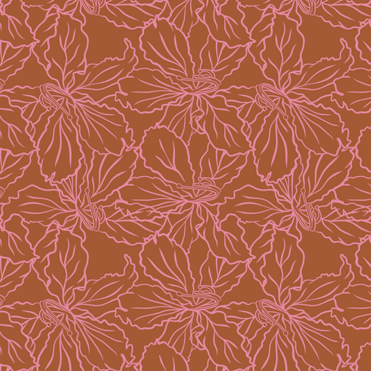 Summer Hong Kong Orchid Repeat Surface Pattern