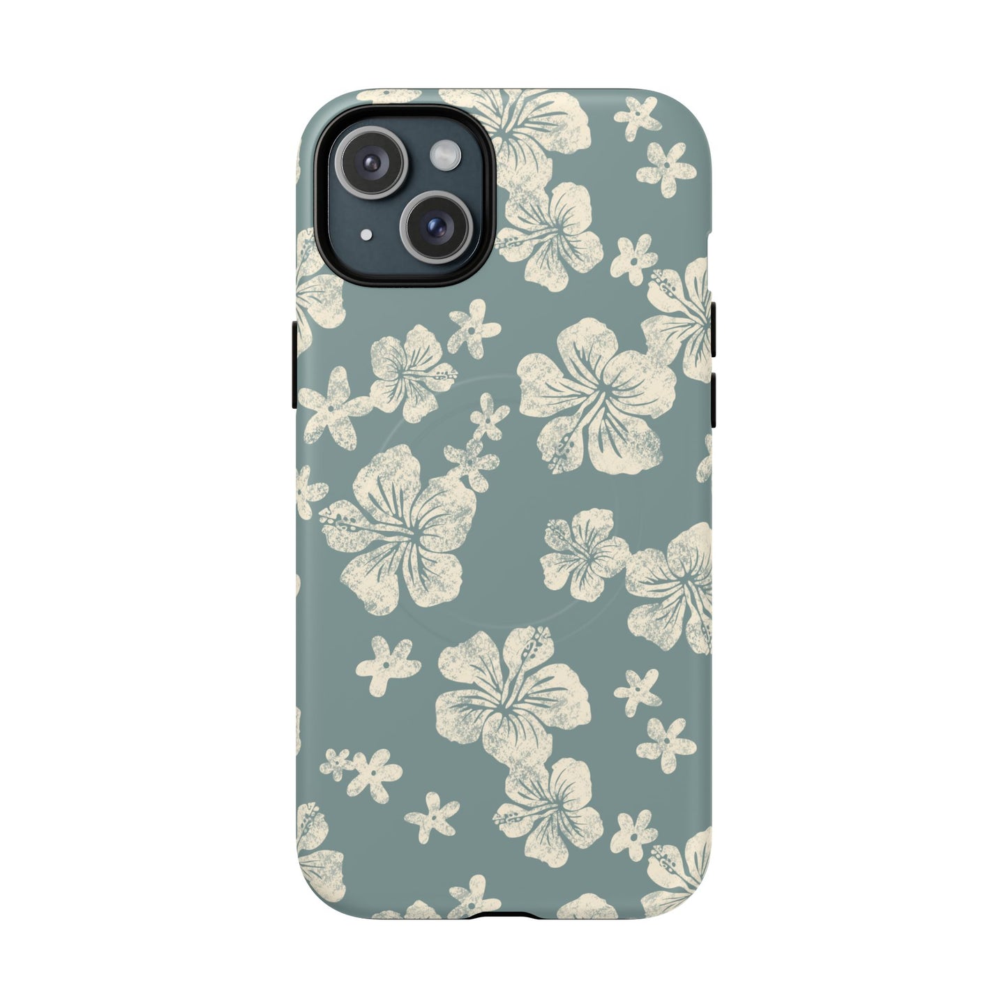 Vintage Hibiscus Phone Case | Floral Tropical Pattern, Matte Magnetic