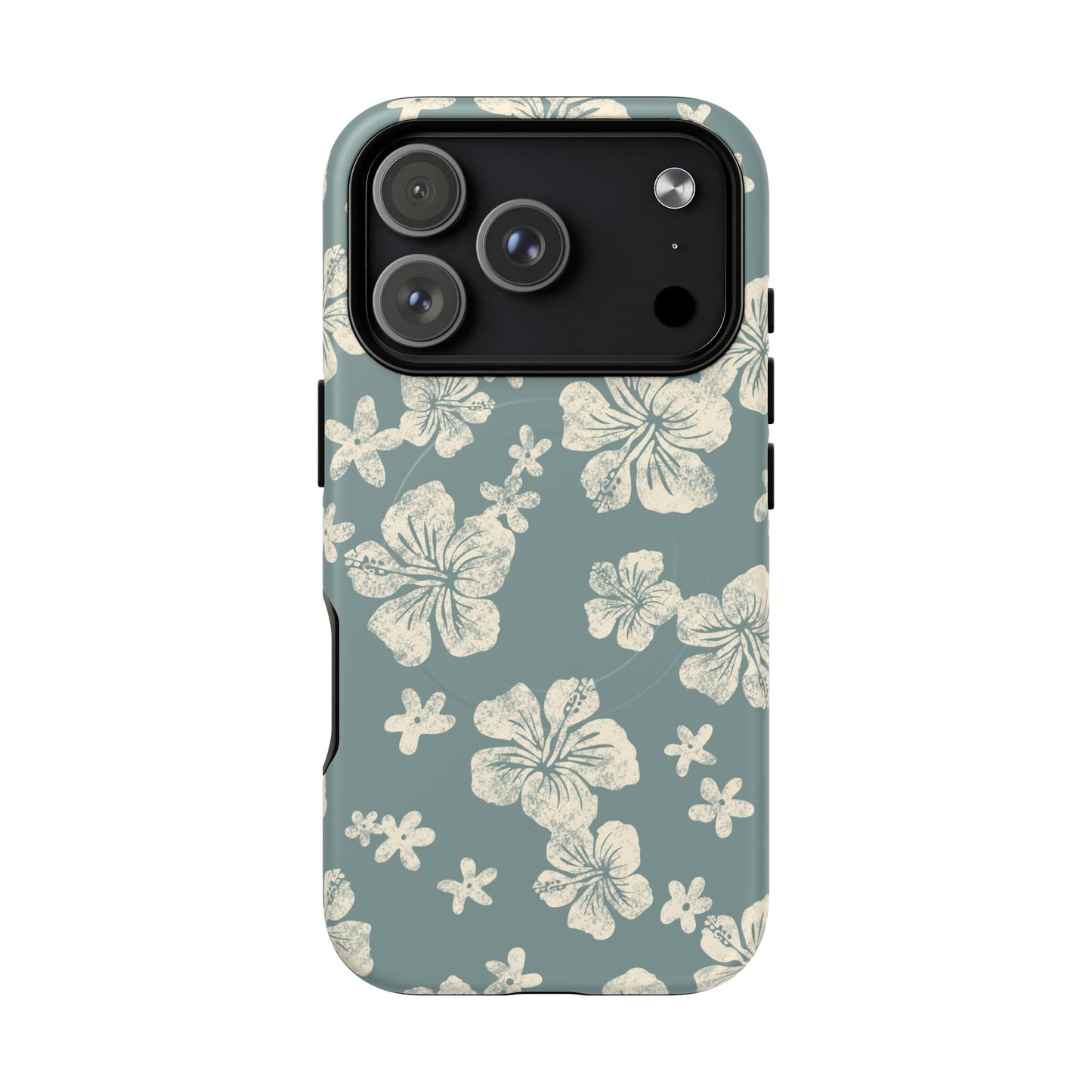 Vintage Hibiscus Phone Case | Floral Tropical Pattern, Matte Magnetic