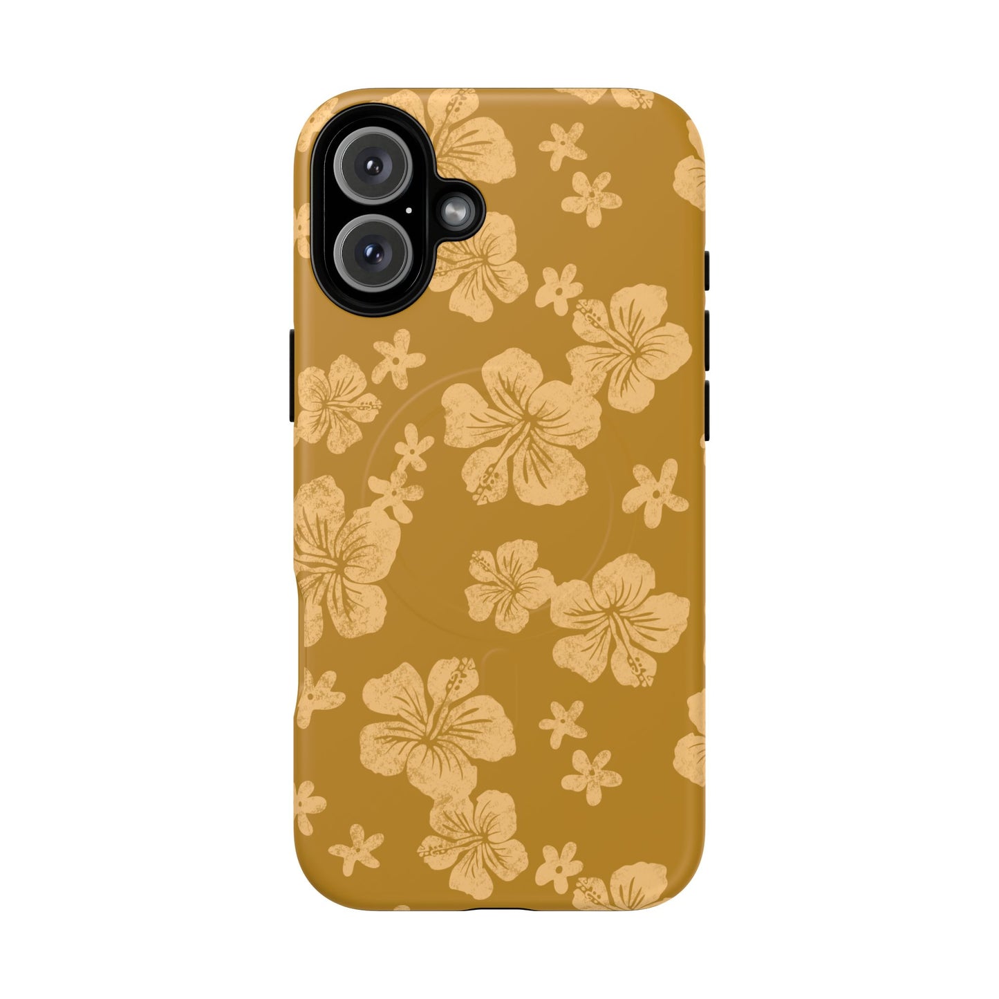 Vintage Hibiscus Phone Case | Floral Tropical Pattern, Matte Magnetic