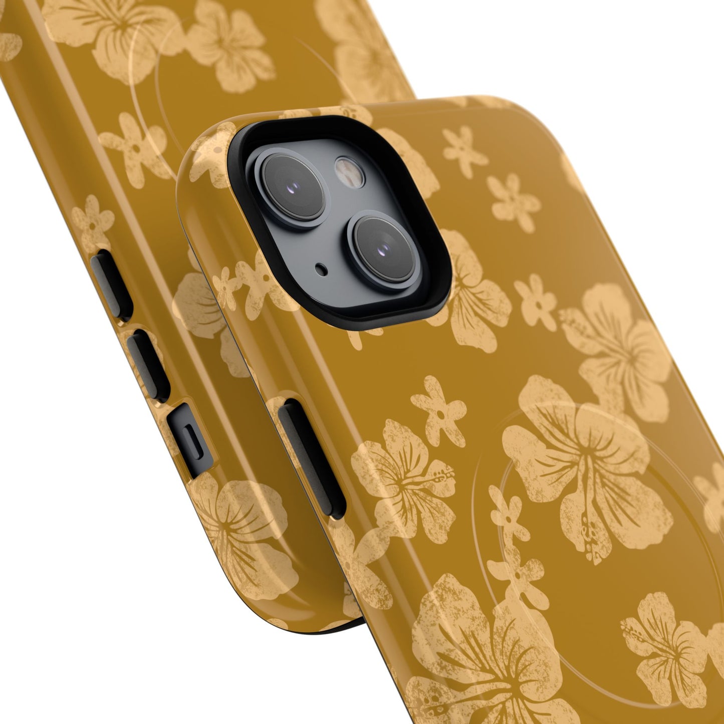 Vintage Hibiscus Phone Case | Floral Tropical Pattern, Matte Magnetic