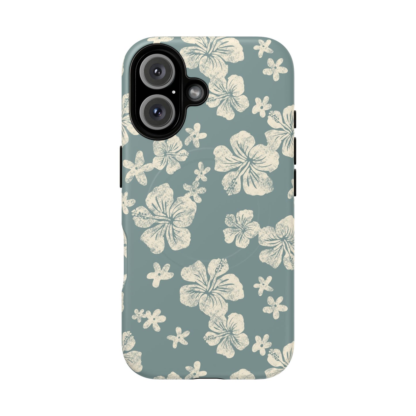Vintage Hibiscus Phone Case | Floral Tropical Pattern, Matte Magnetic