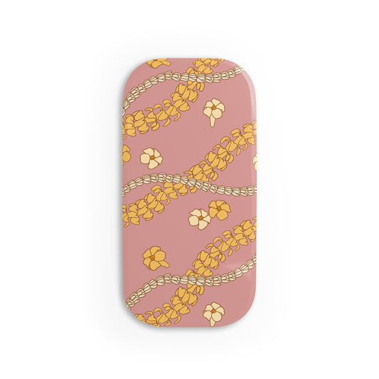 Puakenikeni and Pikake Lei Phone Grip-Pink