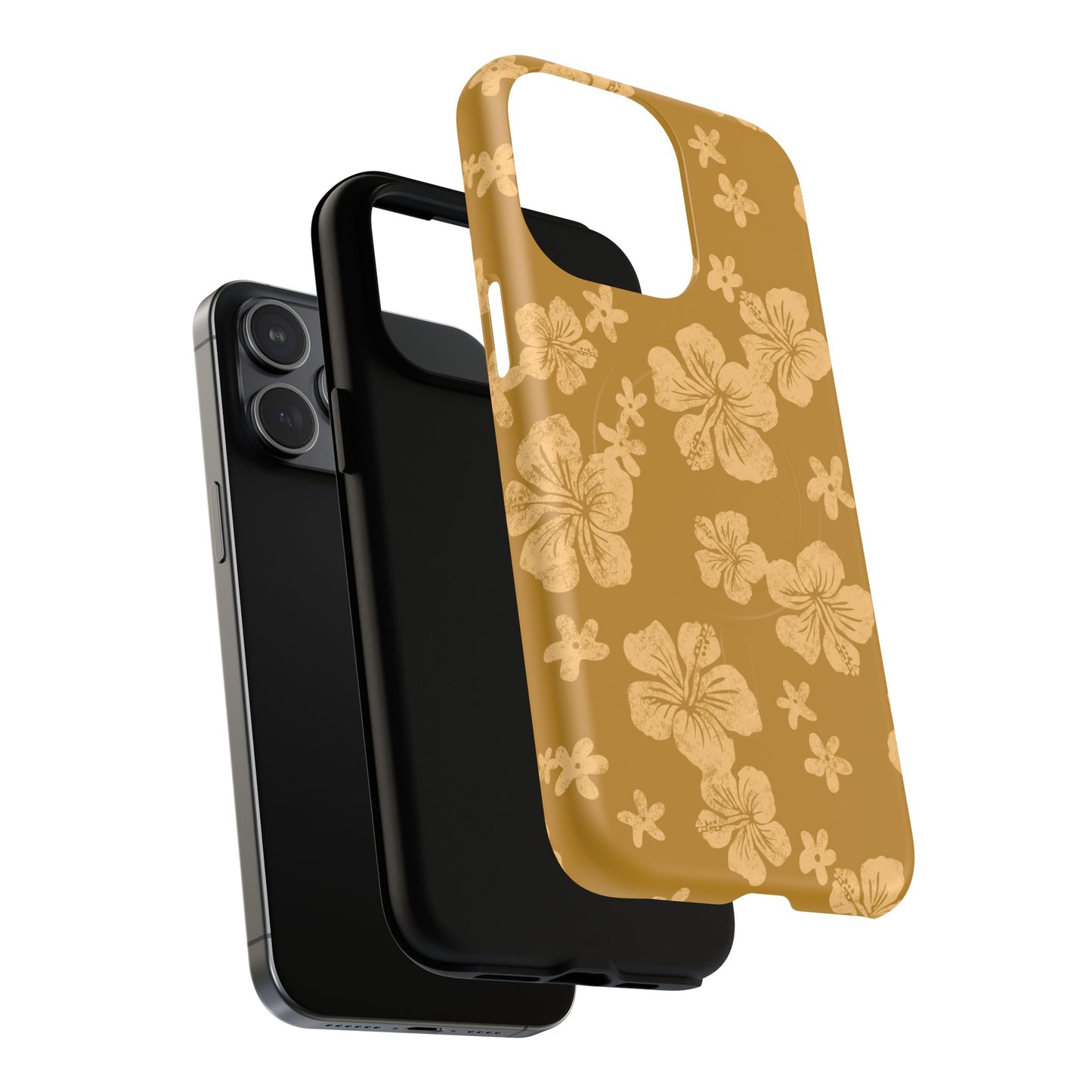 Vintage Hibiscus Phone Case | Floral Tropical Pattern, Matte Magnetic