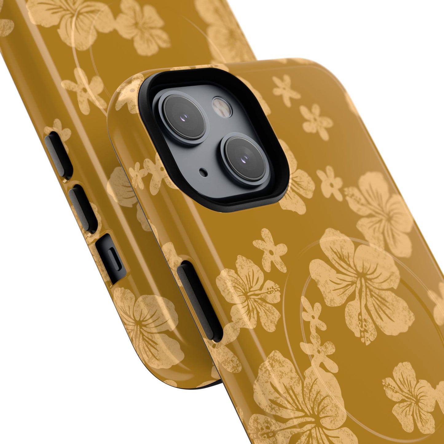 Vintage Hibiscus Phone Case | Floral Tropical Pattern, Matte Magnetic