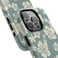 Vintage Hibiscus Phone Case | Floral Tropical Pattern, Matte Magnetic