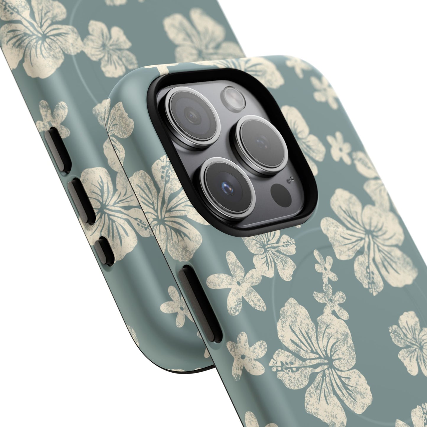 Vintage Hibiscus Phone Case | Floral Tropical Pattern, Matte Magnetic