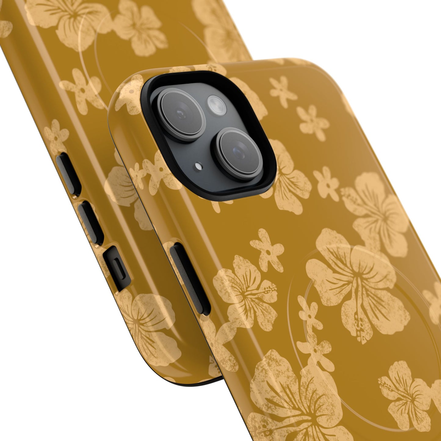 Vintage Hibiscus Phone Case | Floral Tropical Pattern, Matte Magnetic