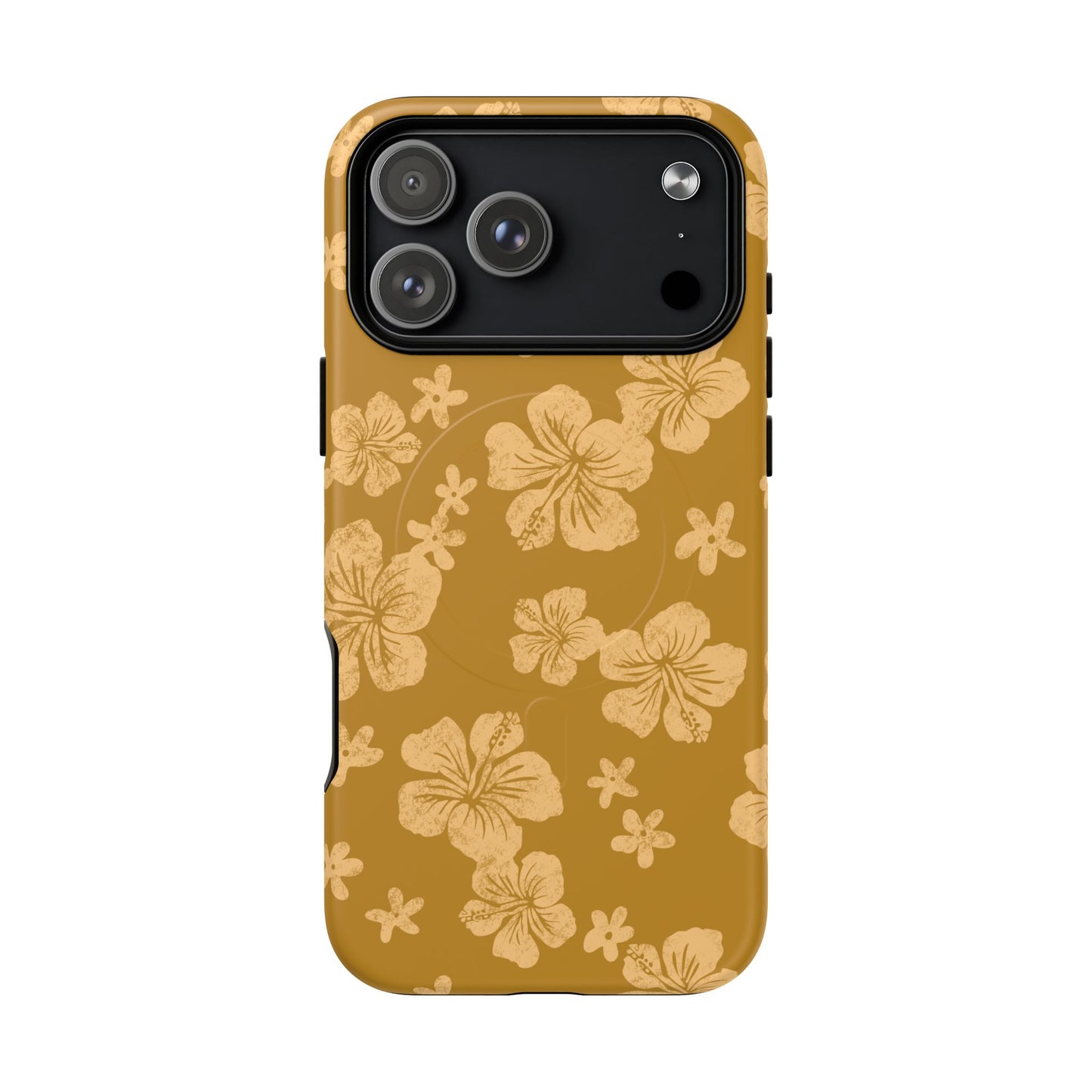 Vintage Hibiscus Phone Case | Floral Tropical Pattern, Matte Magnetic