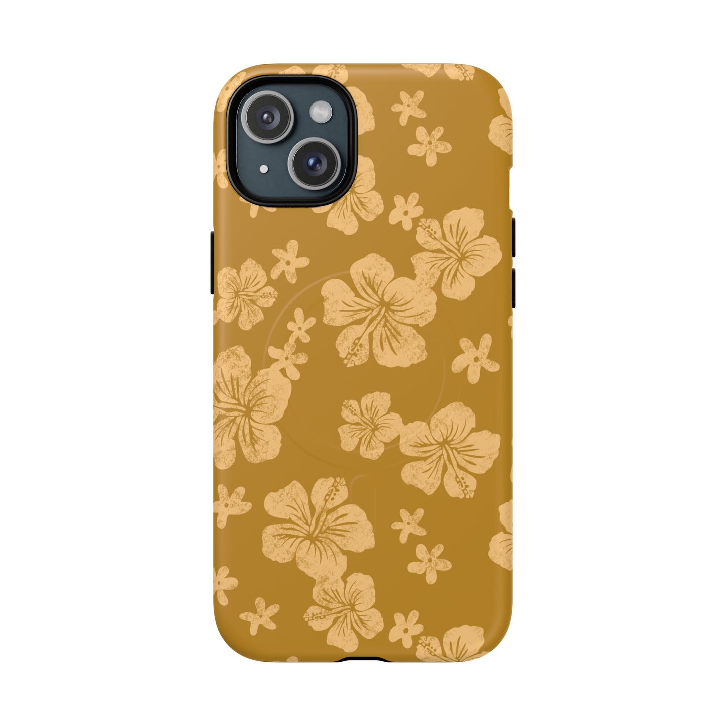 Vintage Hibiscus Phone Case | Floral Tropical Pattern, Matte Magnetic