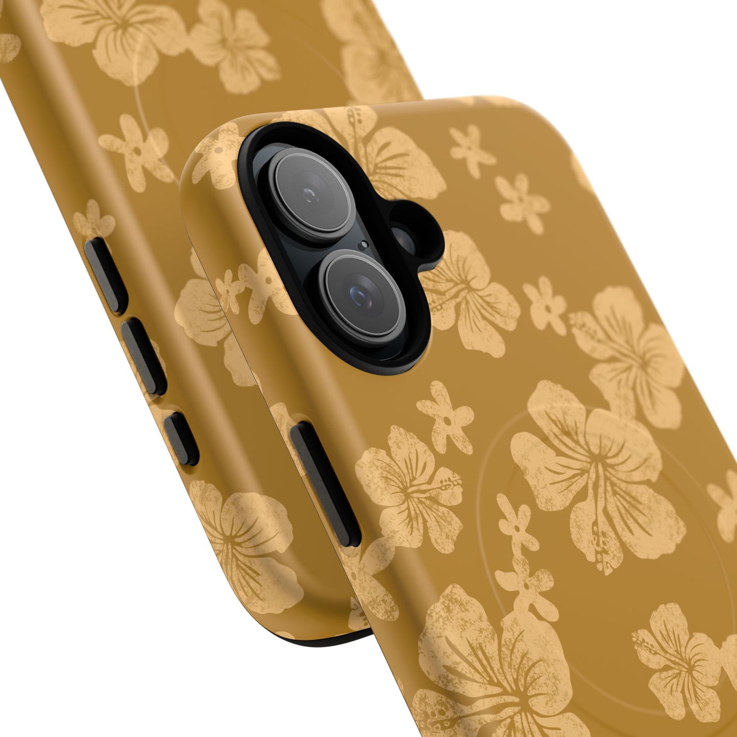 Vintage Hibiscus Phone Case | Floral Tropical Pattern, Matte Magnetic