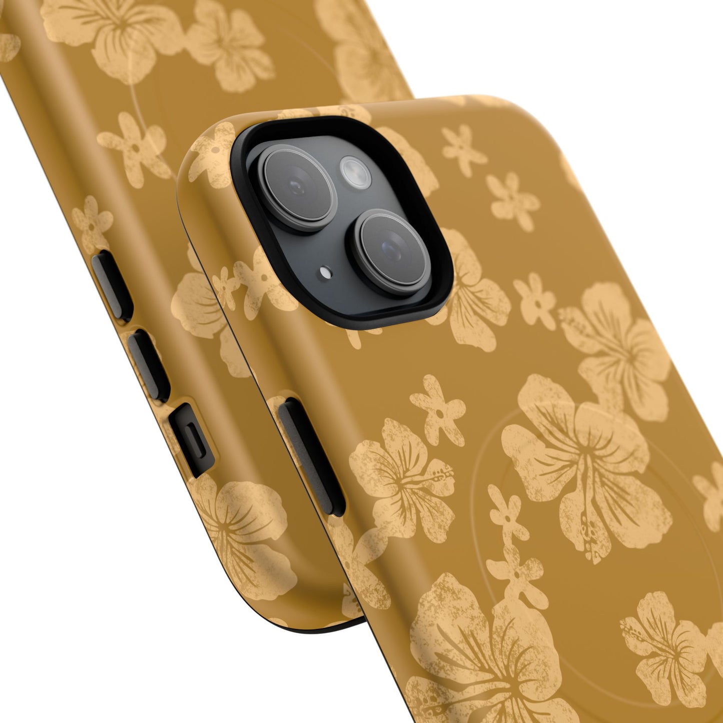 Vintage Hibiscus Phone Case | Floral Tropical Pattern, Matte Magnetic